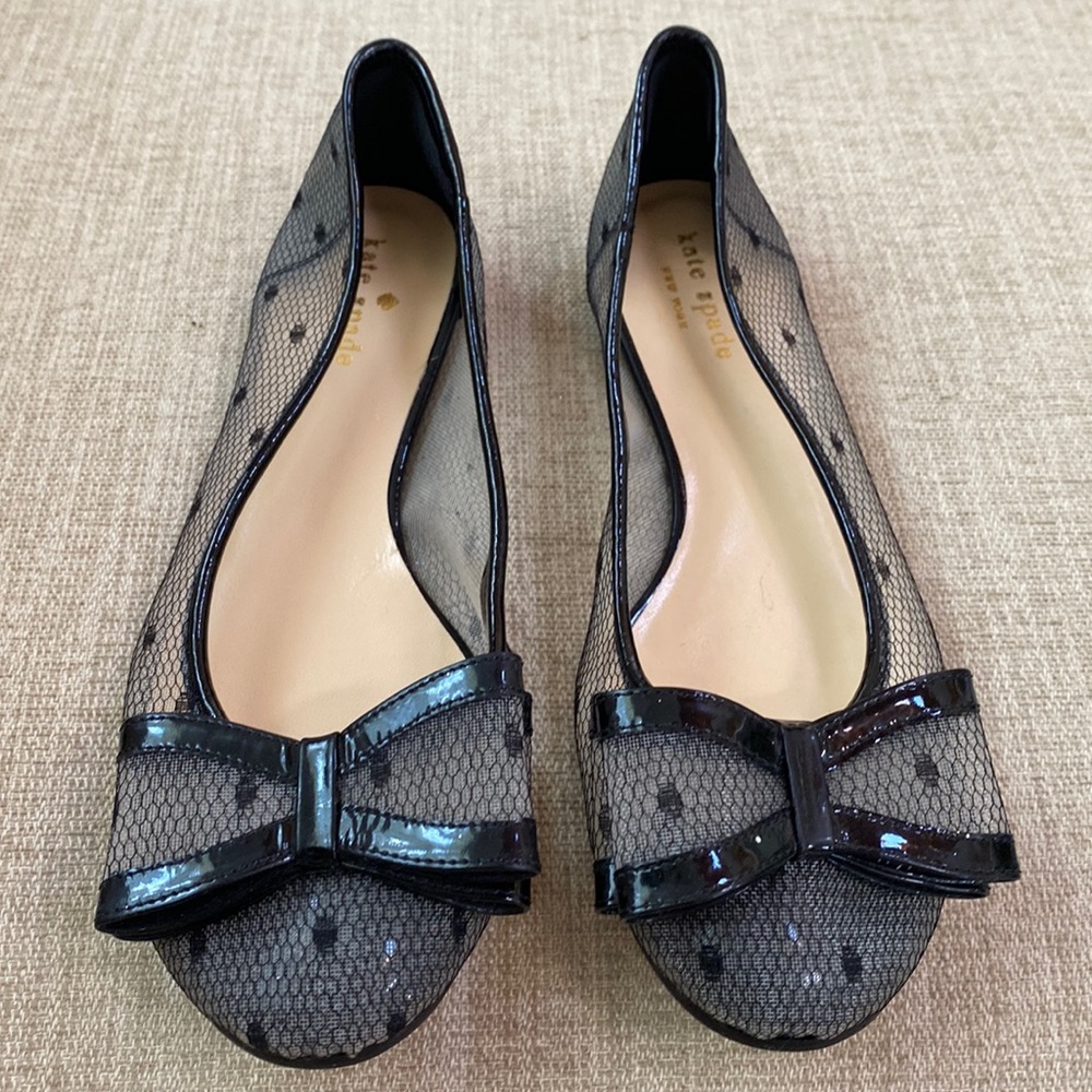 NWOT KATE SPADE BERNICE GLITTER FLATS SIZE 6 1/2